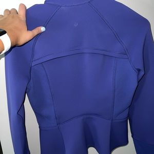 Purple cropped Lululemon zip up jacket